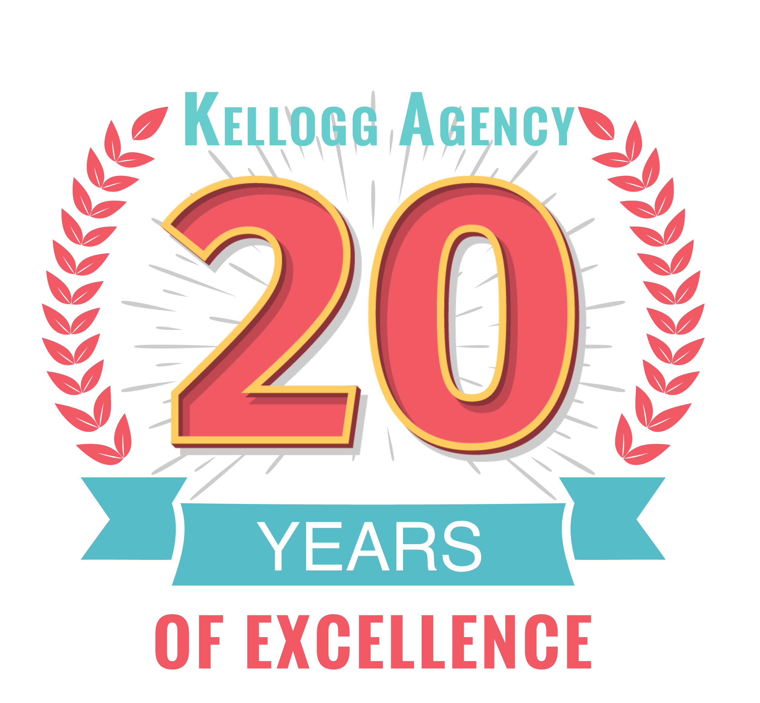 Kellogg Agency 20 Years of Excellence logo